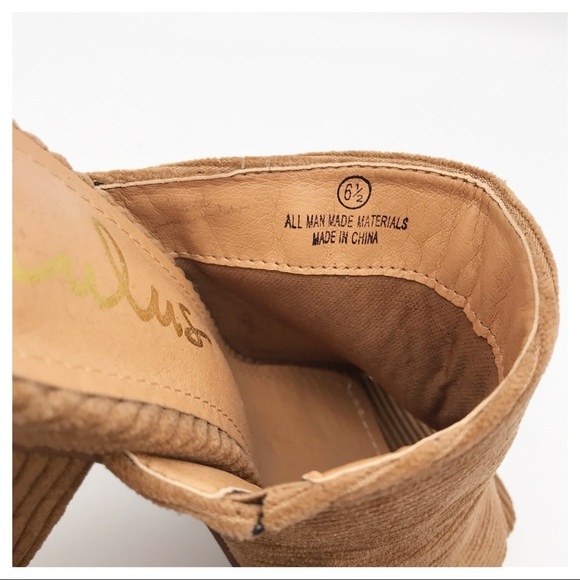 Lulus Raelynn Corduroy Peep-Toe Mules Size 6.5 - Picture 12 of 12